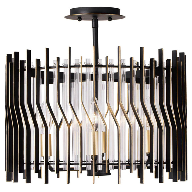 Park Row Semi Flush Ceiling Light by Varaluz