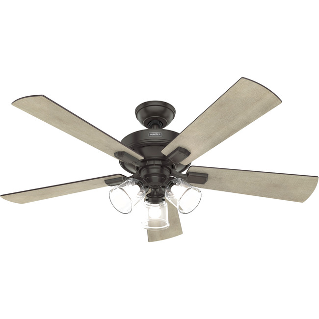 Crestfield Ceiling Fan with Light and Remote by Hunter Fan