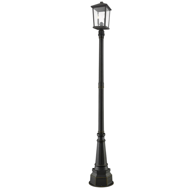 Beacon Outdoor Post Light with Round Post/Decorative Base by Z-Lite