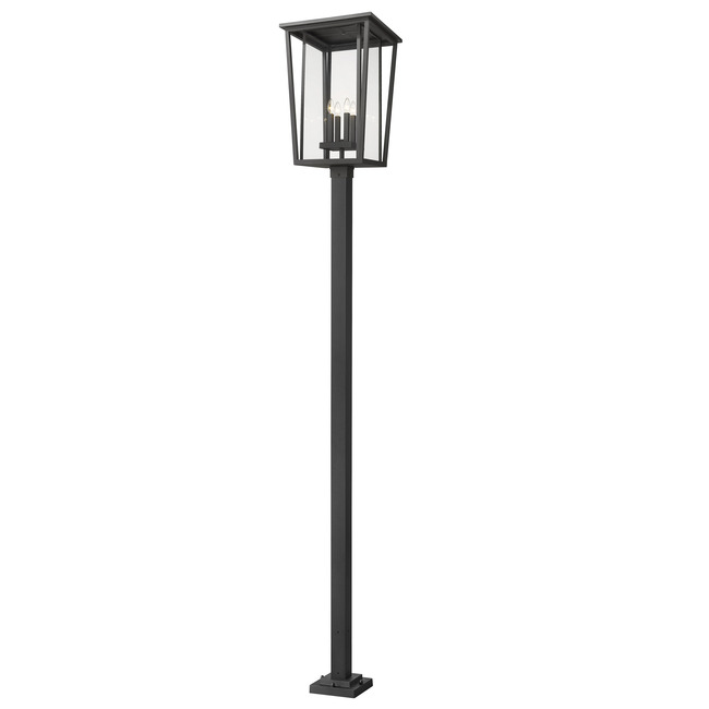Seoul Outdoor Post Light with Square Post/Stepped Base by Z-Lite
