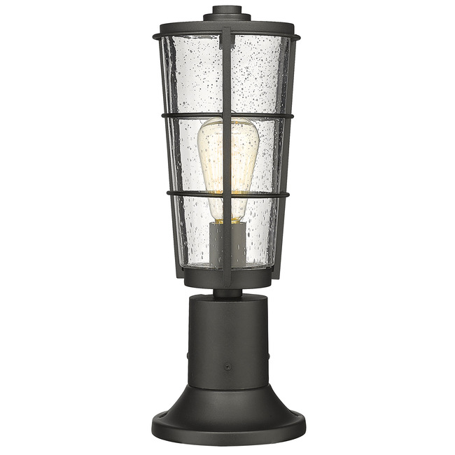 Helix Outdoor Pier Light with Simple Round Base by Z-Lite