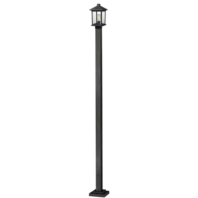 Portland Outdoor Post Light with Square Post/Stepped Base by Z-Lite