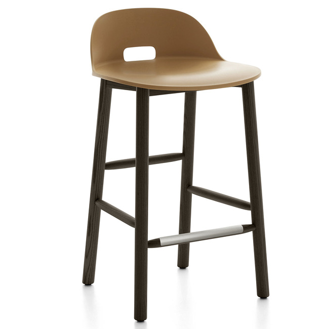 Alfi Low Back Bar/ Counter Stool by Emeco