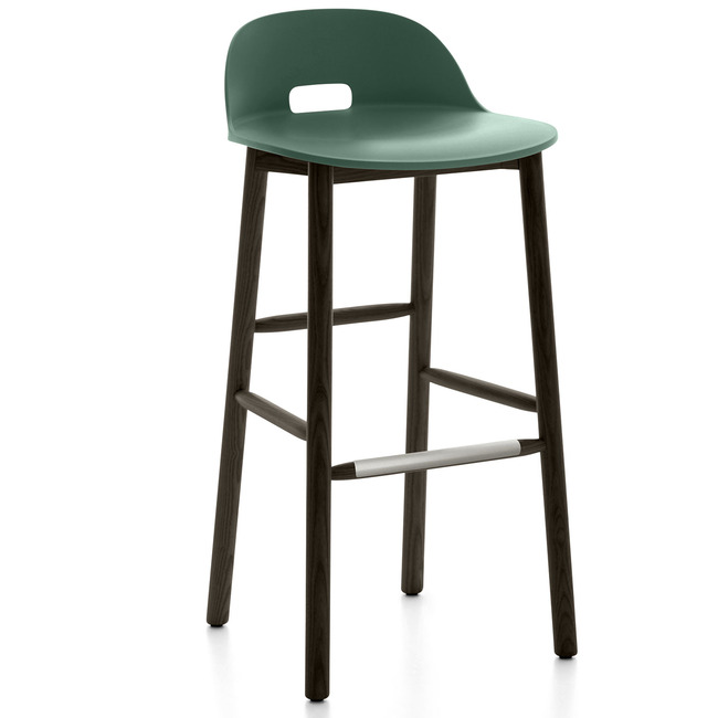 Alfi Low Back Bar/ Counter Stool by Emeco