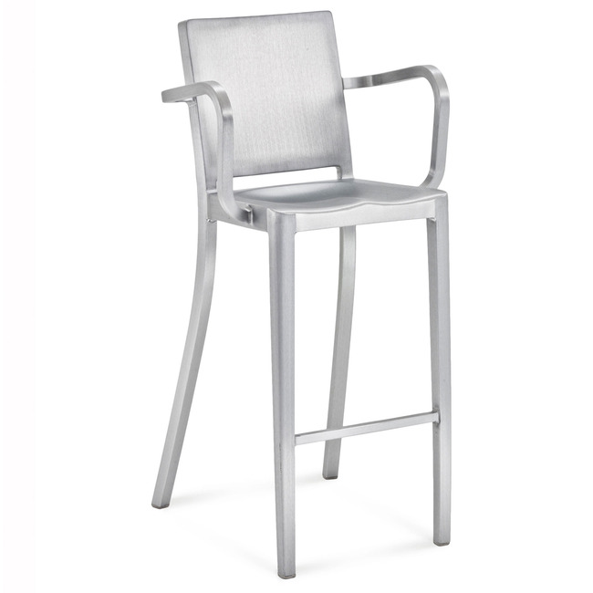 Hudson Bar/ Counter Stool with Arms by Emeco