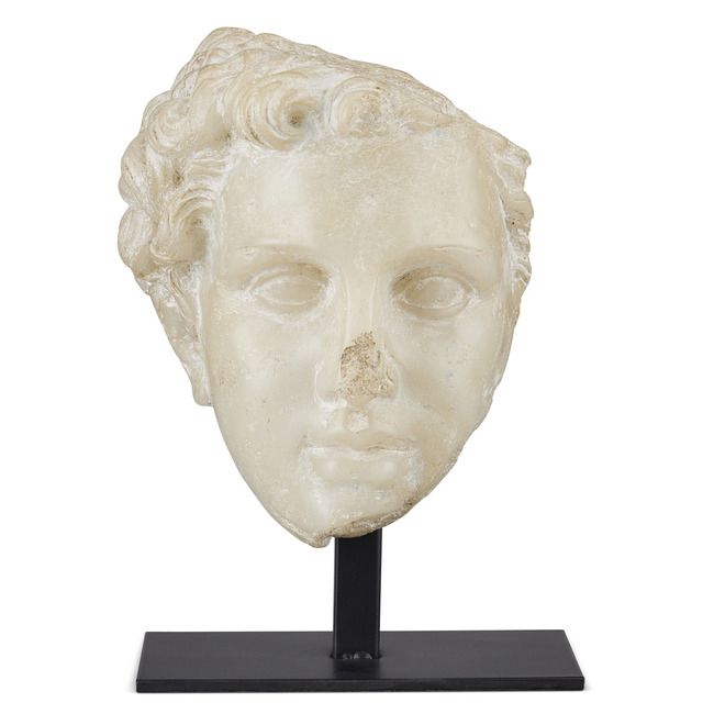 Greek Princess Head Sculpture by Currey and Company