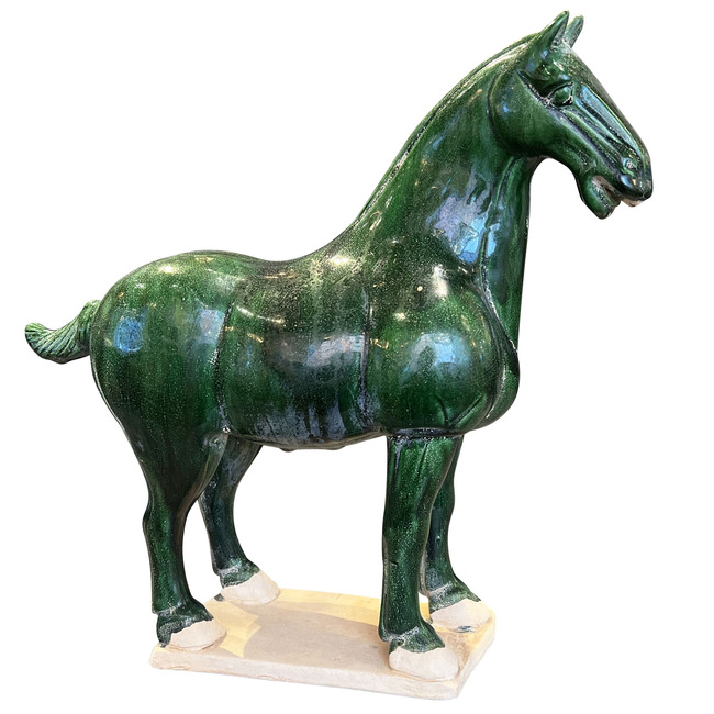 Tang Dynasty Horse Sculpture by Currey and Company