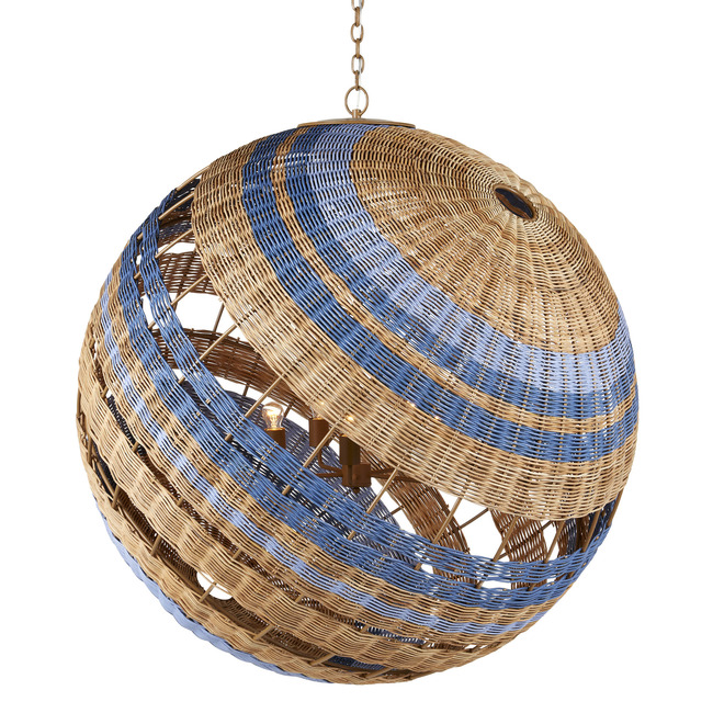 Senjyo Tilted Orb Chandelier by Currey and Company
