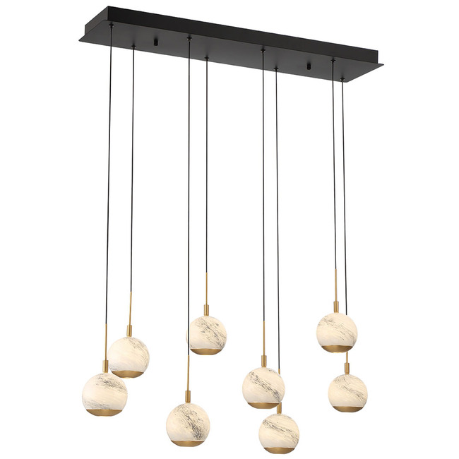 Baveno Double Linear Multi Light Chandelier by Lib & Co