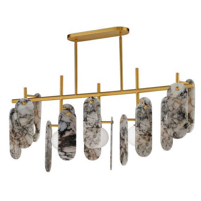 Megalith Stone Linear Pendant by Studio M