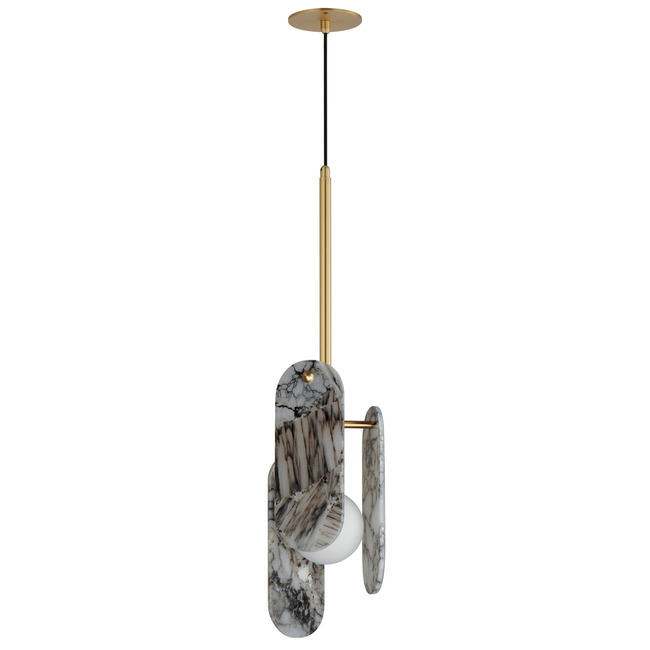 Megalith Stone Cord Hung Pendant by Studio M