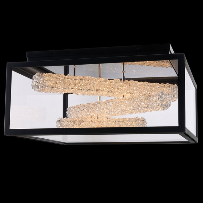 Lina Esterno Linear Crystal Outdoor Ceiling Light by Allegri