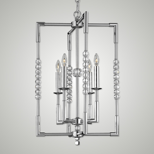 Magro Box Chandelier by American Brass & Crystal