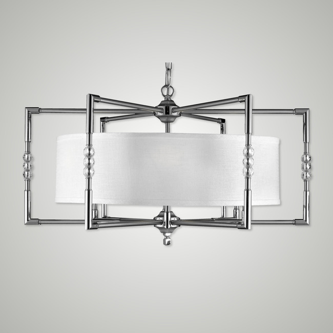 Magro Shade Chandelier by American Brass & Crystal