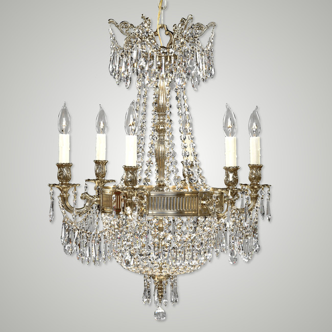 Valencia Chandelier by American Brass & Crystal