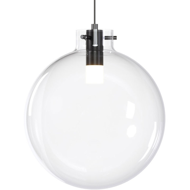 Clear Glass Sphere Pendant by Blackjack Lighting