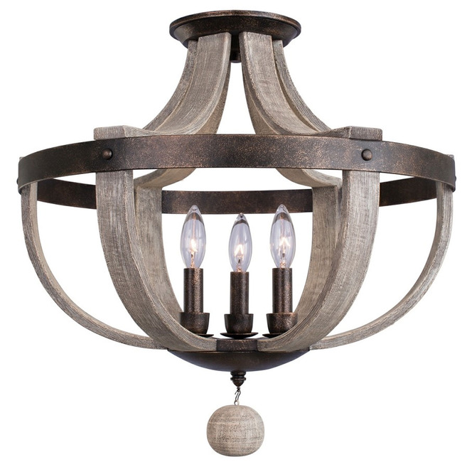 Harper Semi Flush Ceiling Light by Kalco