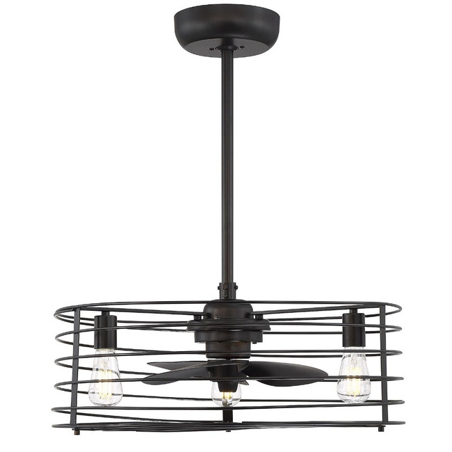 M2007 Fan D'Lier with Light by Meridian Lighting
