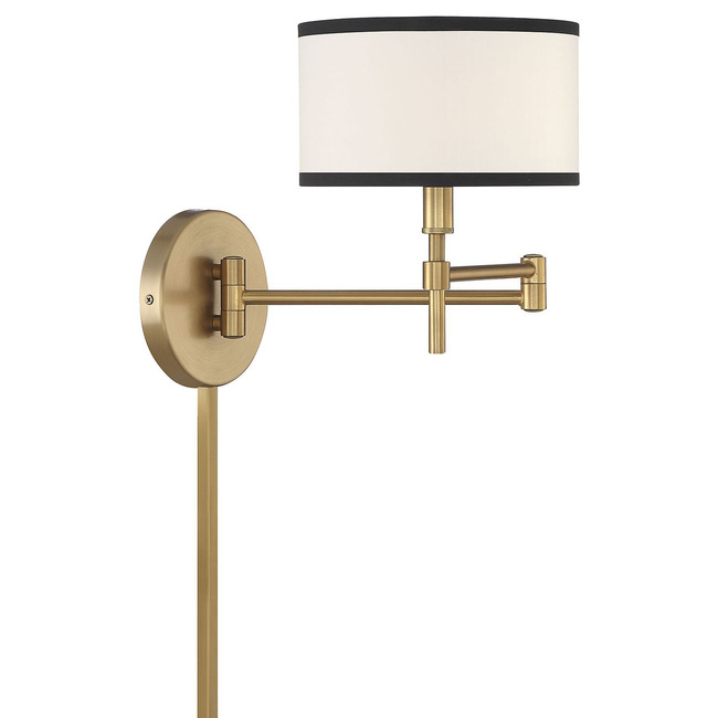 Crisp Swing-arm Plug-in Wall Sconce by Meridian Lighting