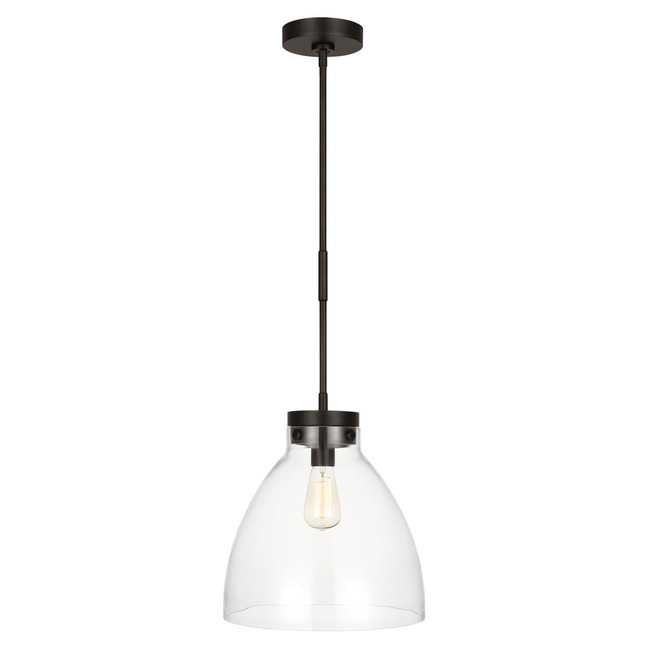 Portfolio h clear glass bell pendant light shade clearance