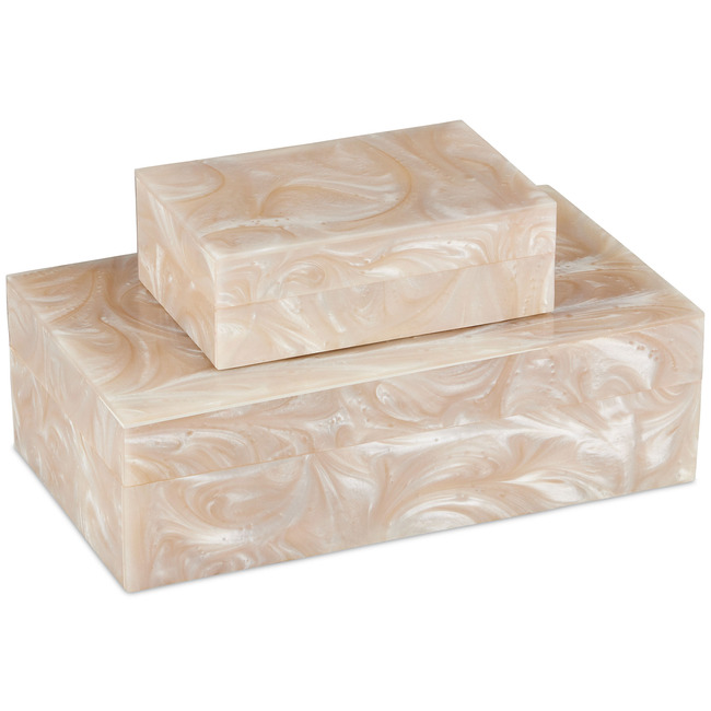 Perlas Swirl Box Set of 2 by Currey and Company