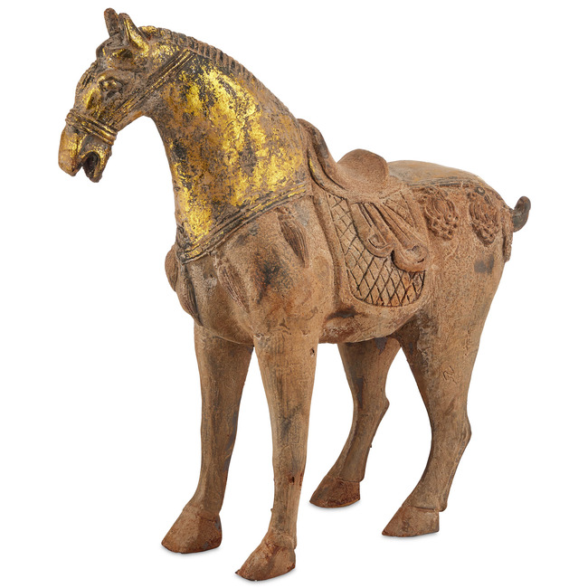 Tang Dynasty Grande Iron Horse by Currey and Company