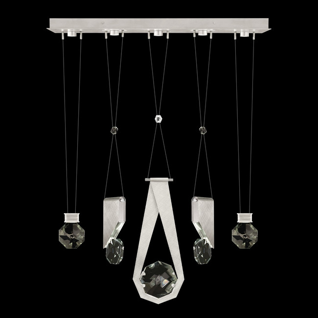 Aria Slab/Round/Drop Linear Multi Light Pendant by Fine Art Handcrafted Lighting