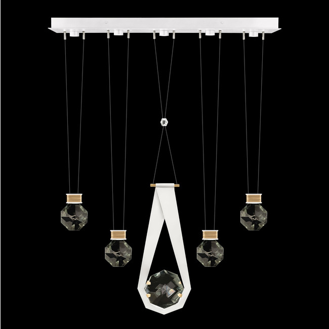 Aria Round/Drop Linear Multi Light Pendant by Fine Art Handcrafted Lighting