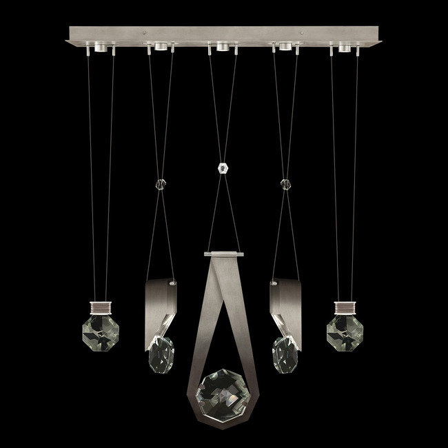 Aria Slab/Round/Drop Linear Multi Light Pendant by Fine Art Handcrafted Lighting