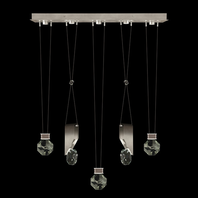 Aria Slab/Drop Linear Multi Light Pendant by Fine Art Handcrafted Lighting