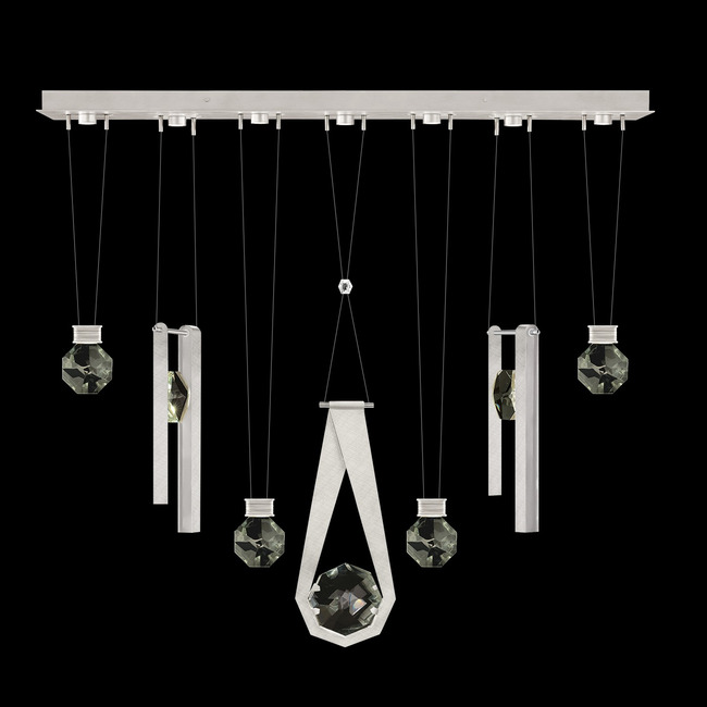 Aria 7 Round/Bar/Drop Linear Multi Light Pendant by Fine Art Handcrafted Lighting