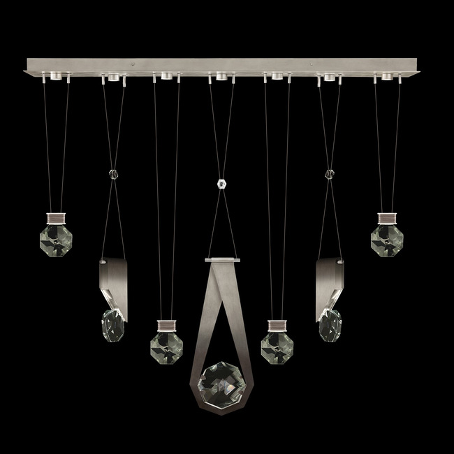 Aria 7 Slab/Round/Drop Linear Multi Light Pendant by Fine Art Handcrafted Lighting