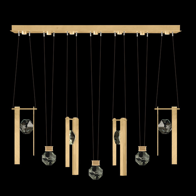 Aria 7 Bar/Drop Linear Multi Light Pendant by Fine Art Handcrafted Lighting