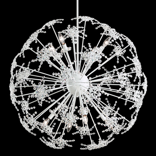 Esteracae 6 Light 120V Pendant in Jet Black with Clear Radiance Crystal