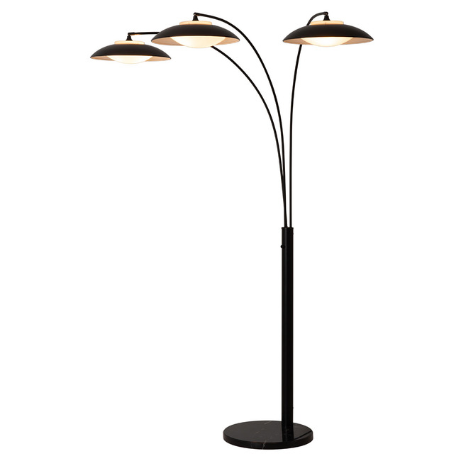 Saucer Arc Floor Lamp by Nova of California