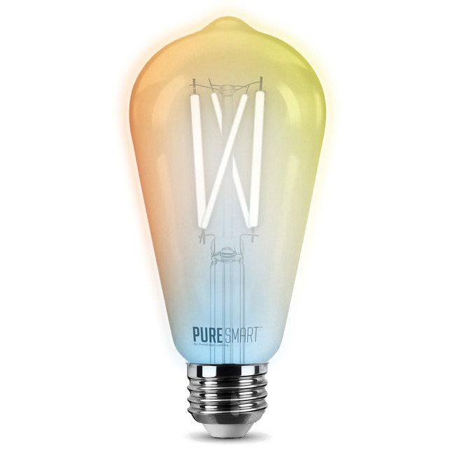 Pure Smart Tunable White ST19 Filament Smart Bulb WIZ by PureEdge Lighting