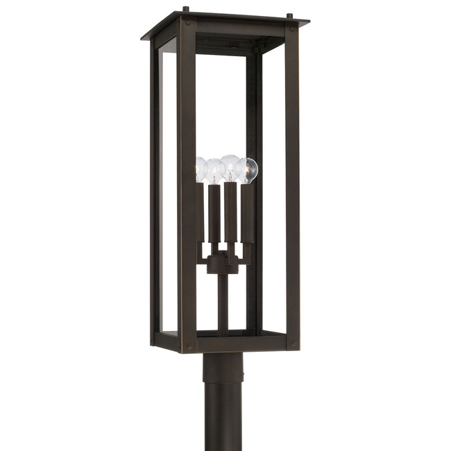 Hunt Outdoor Post Light with Round Fitter by Capital Lighting