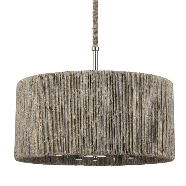 Abaca Drum Pendant by Elk Home