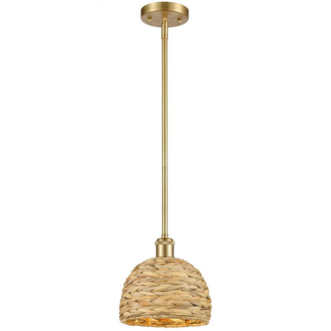 Woven Rattan Stem Hung Pendant by Innovations Lighting