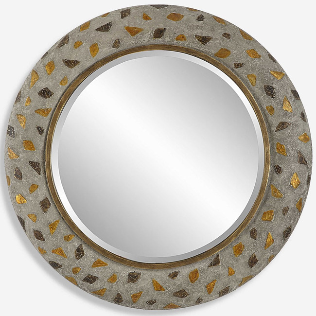 Copper Terrazzo Round Mirror by Uttermost