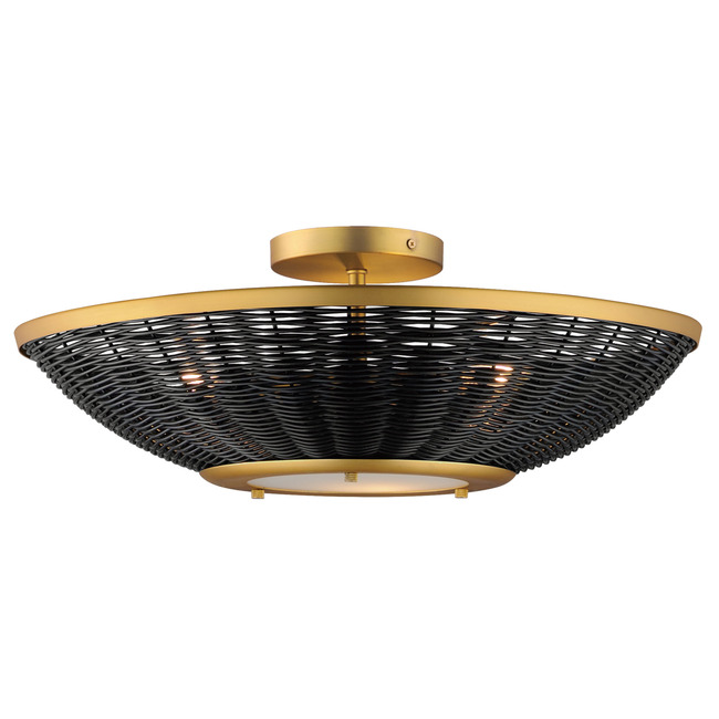 Rattan Wall/ Ceiling Light by Maxim Lighting