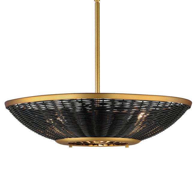 Rattan Bowl Pendant by Maxim Lighting