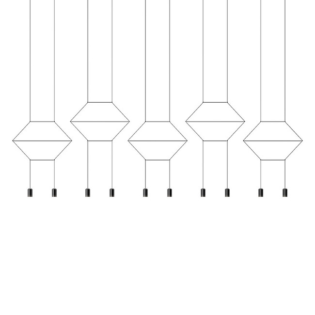 Wireflow Lineal Pendant by Vibia