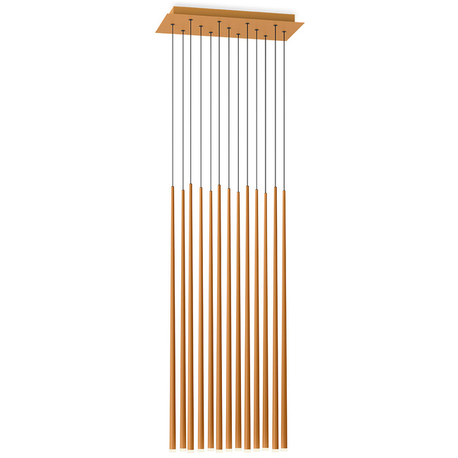 Slim Rectangular Multi Light Pendant by Vibia