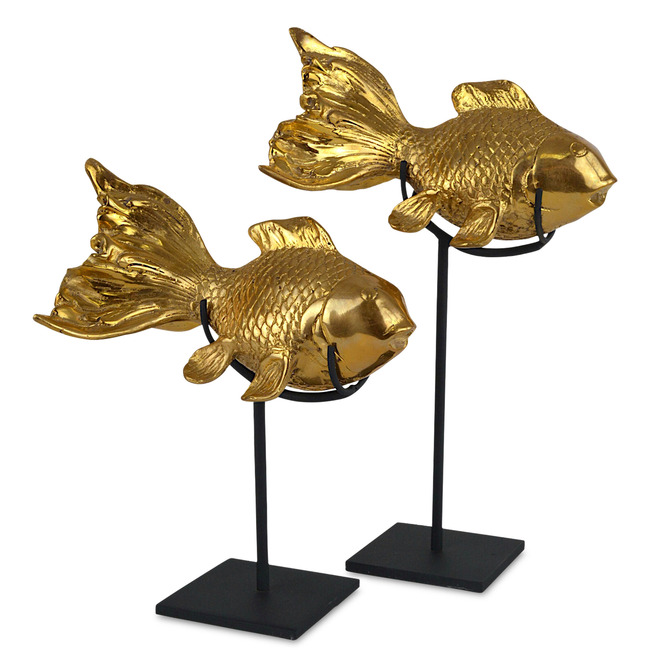 Goldfish Sculpture Set of 2 by Currey and Company