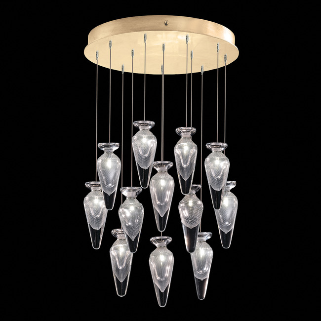 Essence Teardrop Multi Light Pendant by Fine Art Handcrafted Lighting