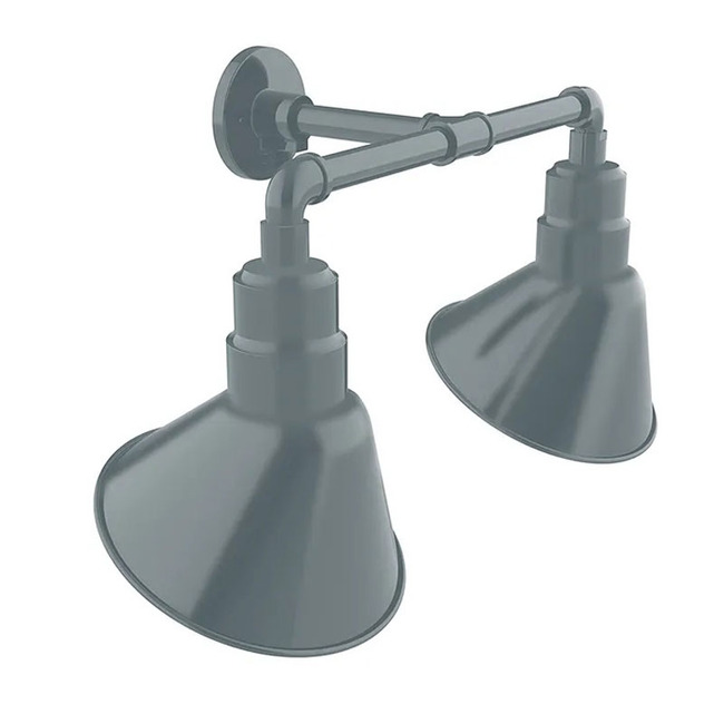 Angle 2-Light Straight Arm Outdoor Wall Light by Montclair Light Works