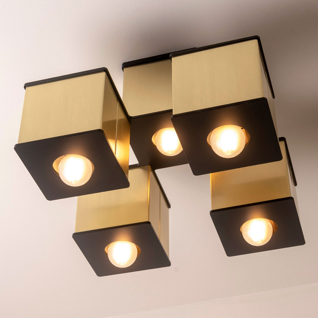 Tetra V Ceiling Semi Flush Light by Studio Dunn