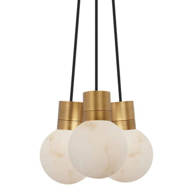 Mina Alabaster Multi Light Pendant by Visual Comfort Modern