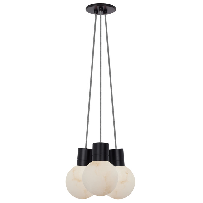 Mina Alabaster Multi Light Pendant by Visual Comfort Modern